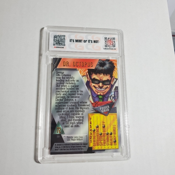 1995 Fleer Marvel Metal Dr. Octopus Spider-Man Graded card 8.5 CG - Picture 3 of 3